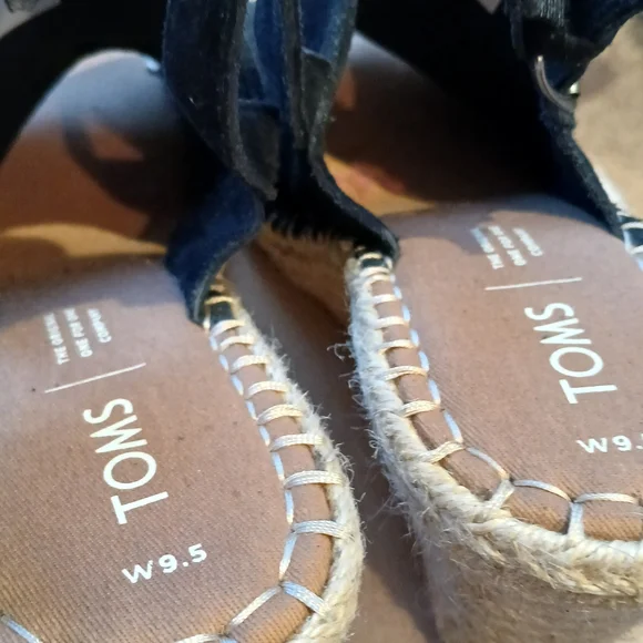 Toms Black Espadrille Wedge Slingback Sandal - Women - Picture 4 of 9